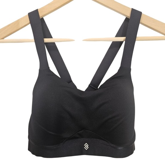 THIRDLOVE Padded Black Wireless Adjustable Straps Workout Sports Bra Size 34C - Picture 1 of 9